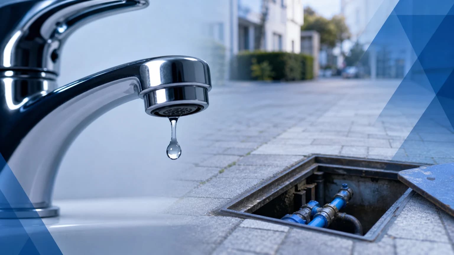 Wasserrohrbruch blockiert wichtige Zufahrt zum TuS Erfenbach