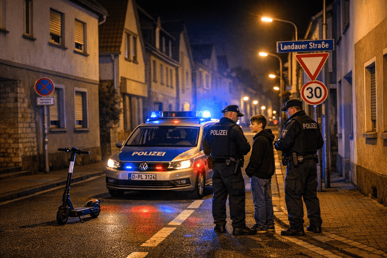Kurzmitteilung: 14-Jähriger flieht mit E-Scooter vor Polizei