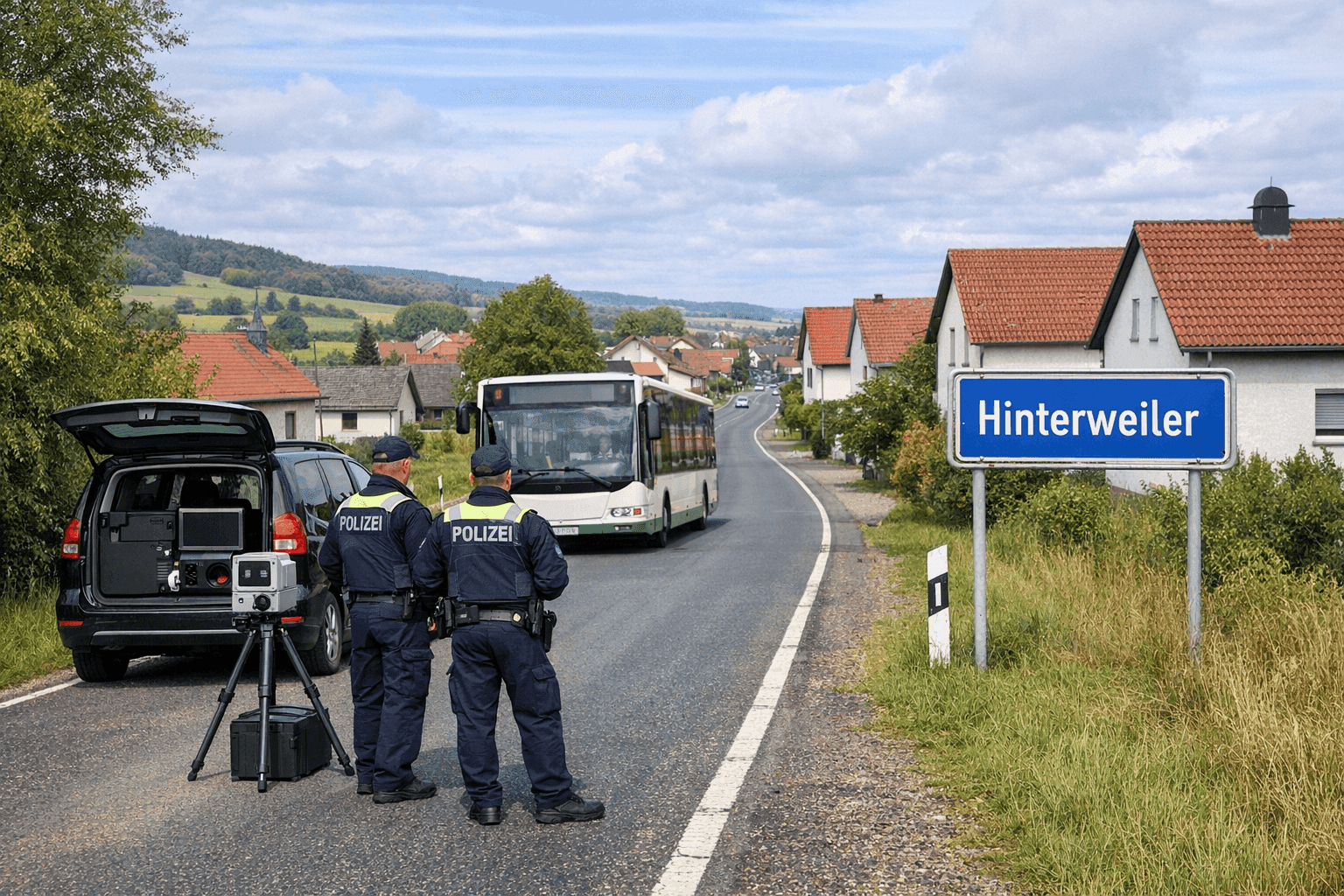 Kurzmitteilung: Bus mit 78 km/h bei Verkehrskontrolle erwischt