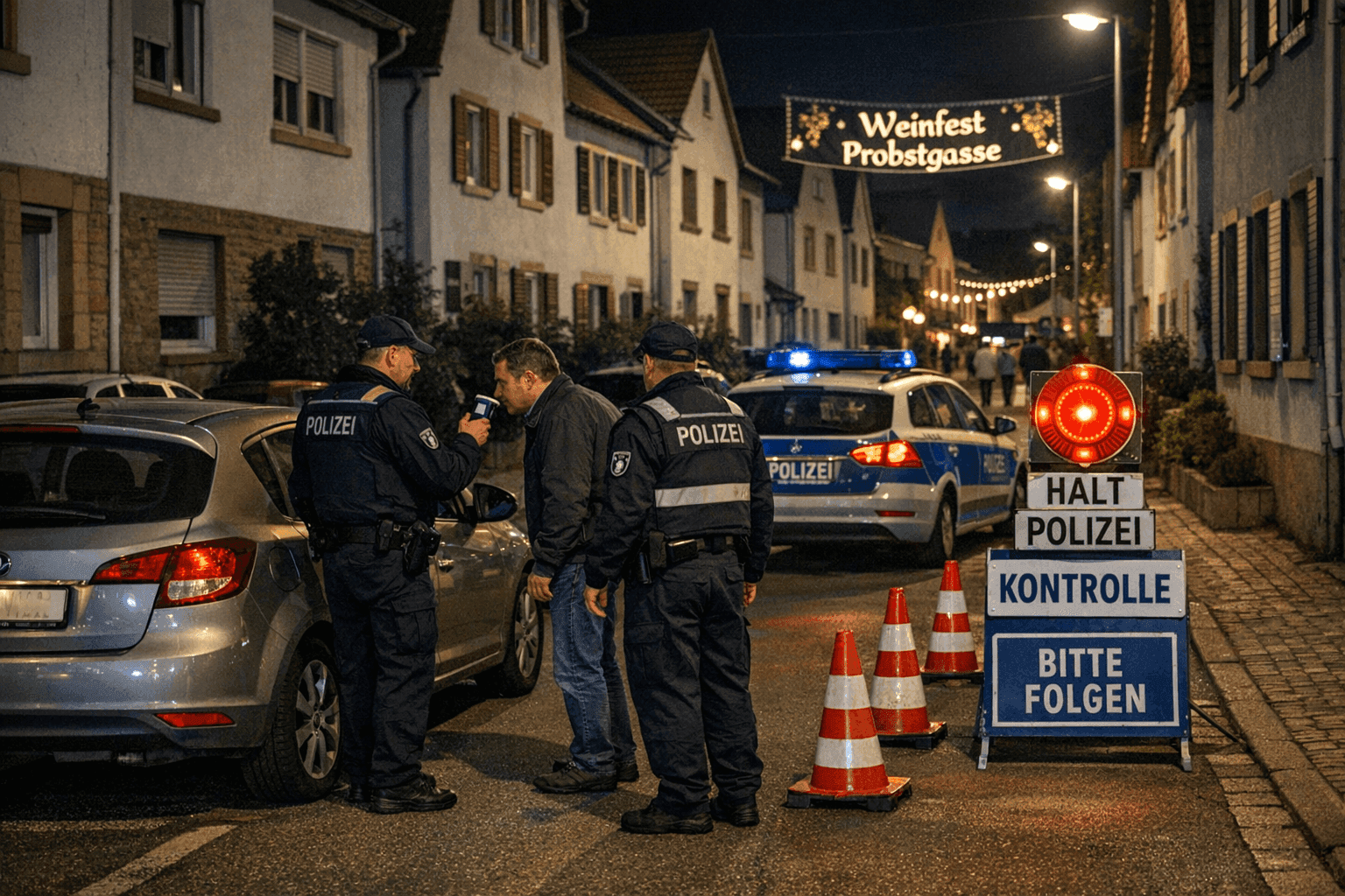 Nach Weinfest-Kontrolle: 26-Jähriger mit 1,16 Promille gestoppt
