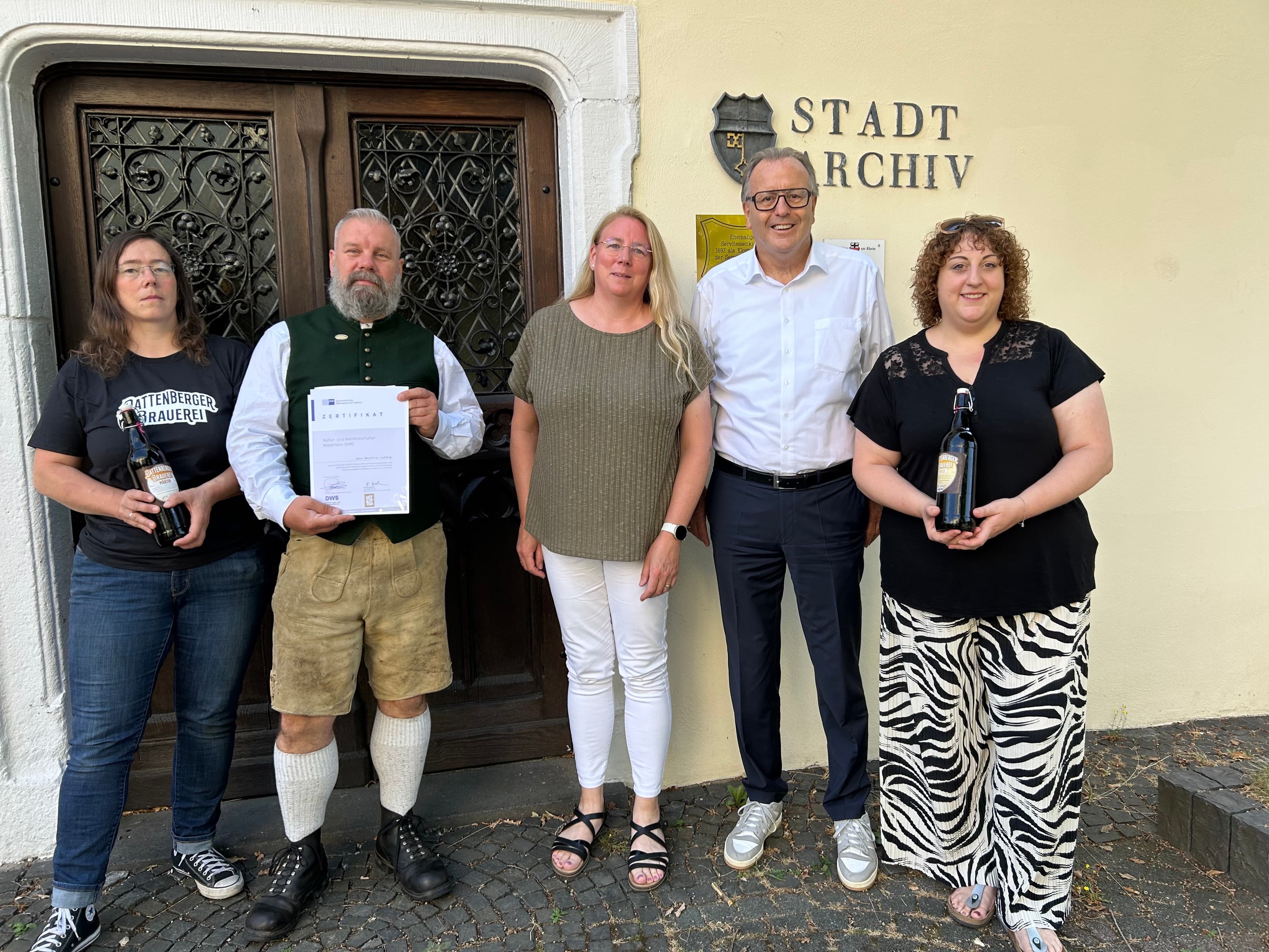 Bestnote für Kultur- und Weinbotschafter Mittelrhein: Rekonstruktion einer Brauerei in Linz am Rhein