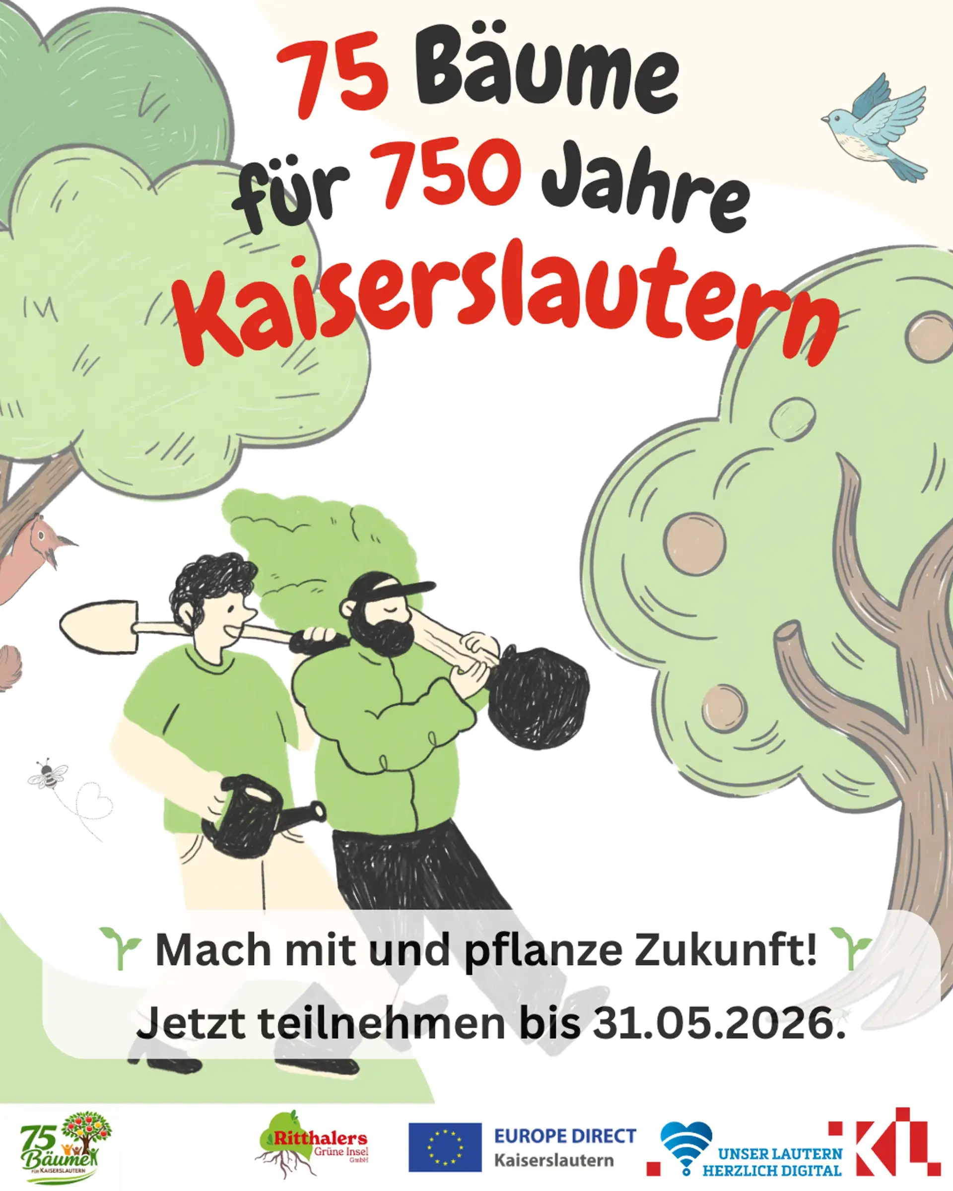 75 Bäume für Kaiserslautern: Aktion startet am Tag des Baumes