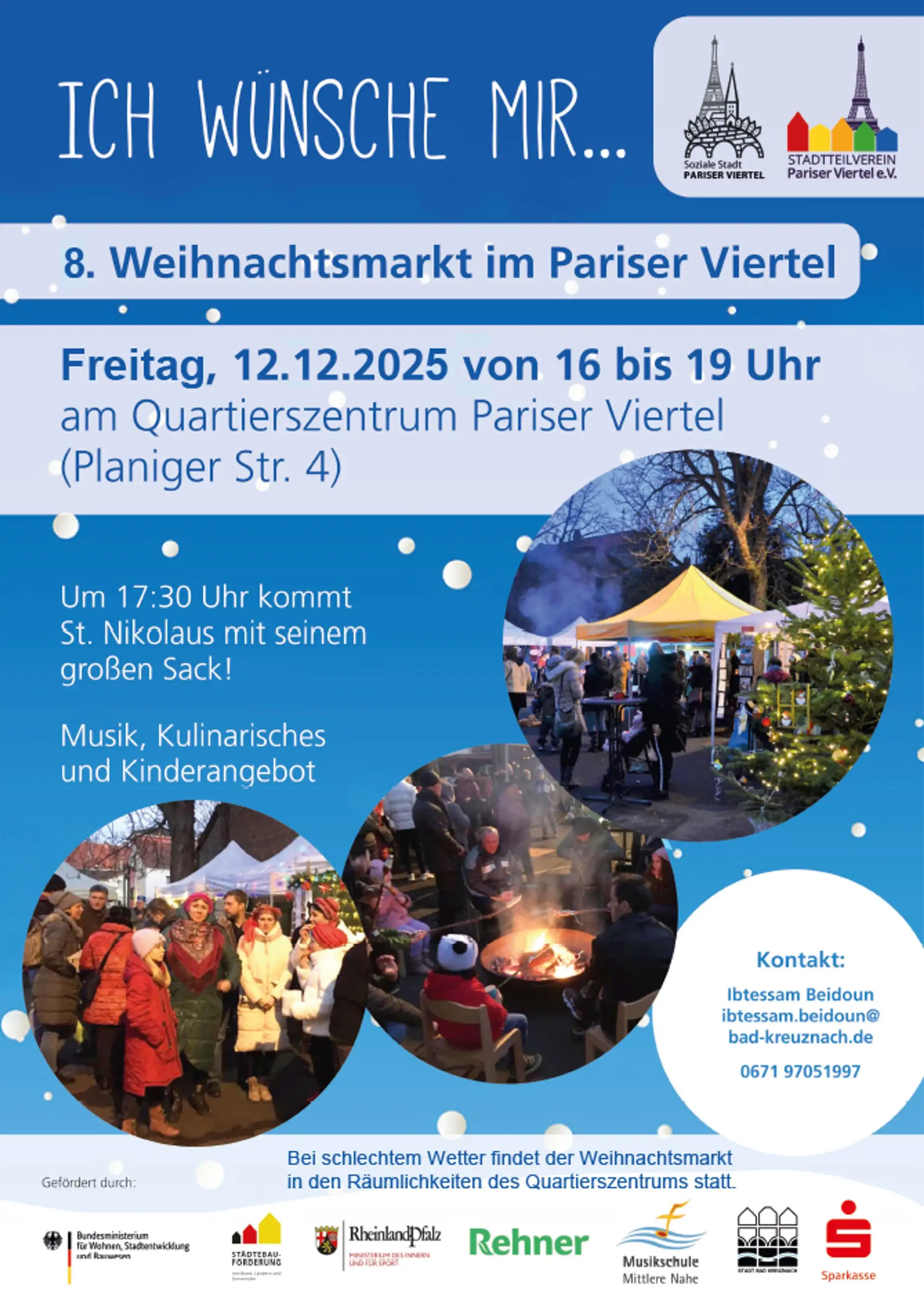 Weihnachtsmarkt im Pariser Viertel lädt ein
