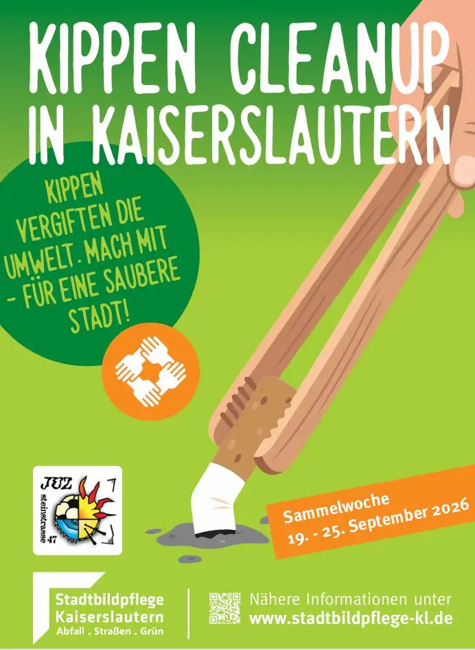 „Kippen Cleanup Kaiserslautern“: Sammelaktion gegen achtlos weggeworfene Zigarettenkippen