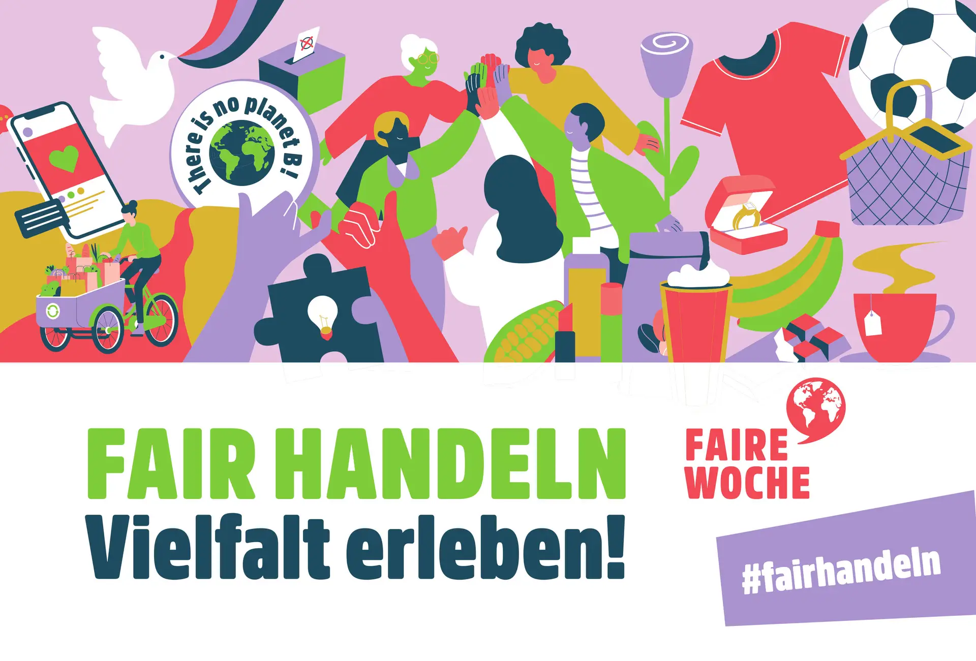 In Landau startet das Programm zur Fairen Woche am Mittwoch, 16. September, und bietet bis Sonntag, 27. September, zahlreiche Möglichkeiten, sich mit fairem Handel, globaler Gerechtigkeit, Nachhaltigkeit und einem guten Miteinander zu beschäftigen. (Quelle: Forum Fairer Handel) Pressemitteilung der Stadt Landau in der Pfalz. Bitte stets als