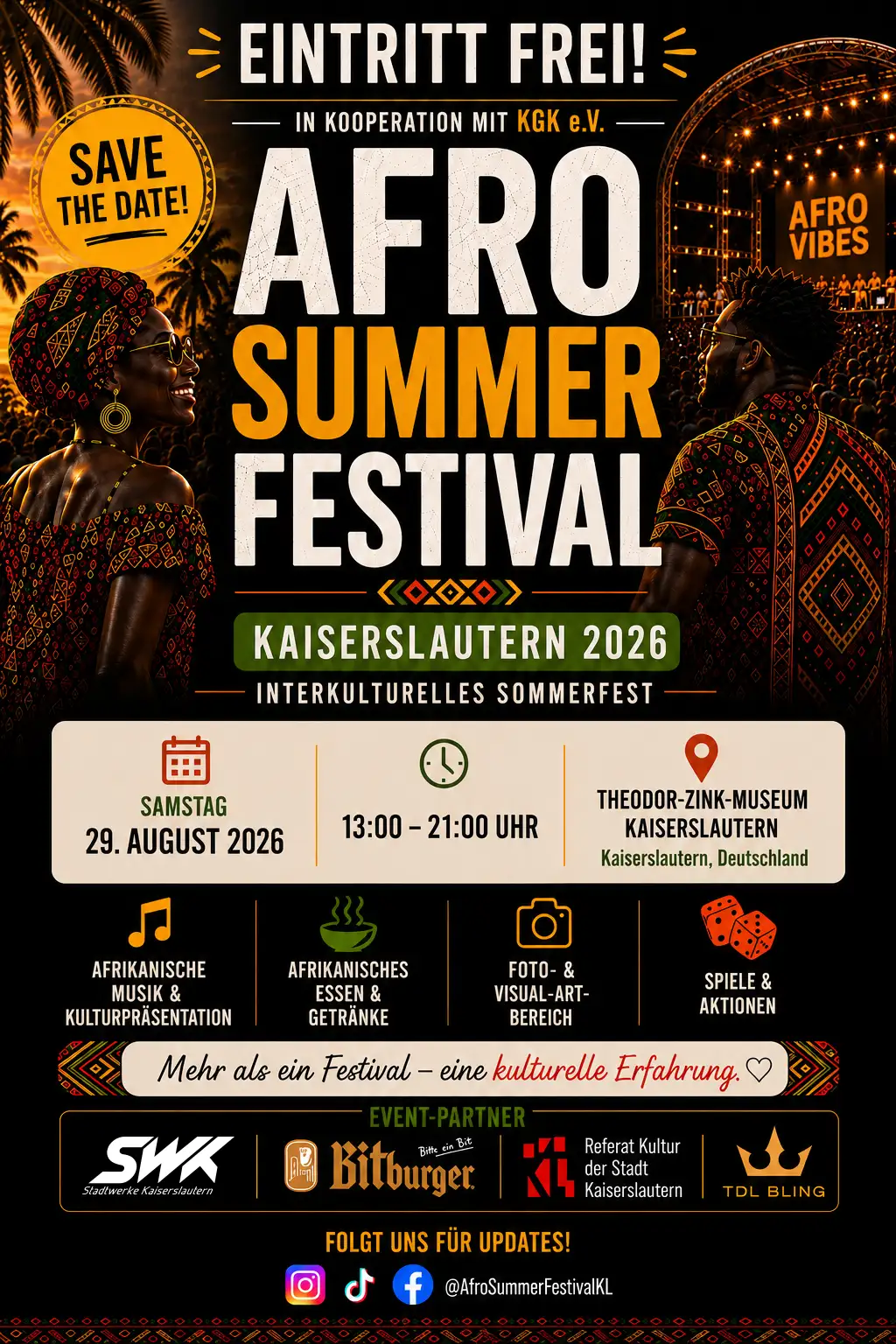 Afro Summer Festival Kaiserslautern 2026 im Innenhof des Theodor-Zink-Museums